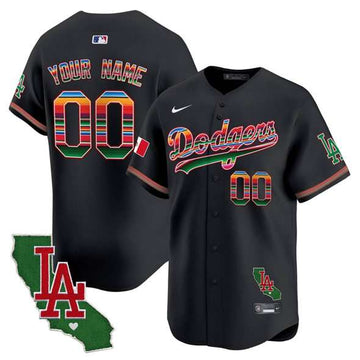 Custom Los Angeles Dodgers black jersey