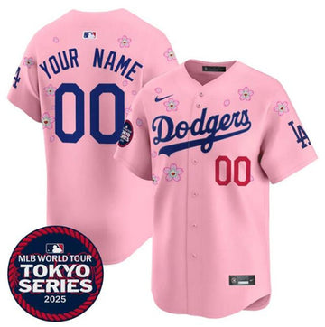 Custom Los Angeles Dodgers pink jersey