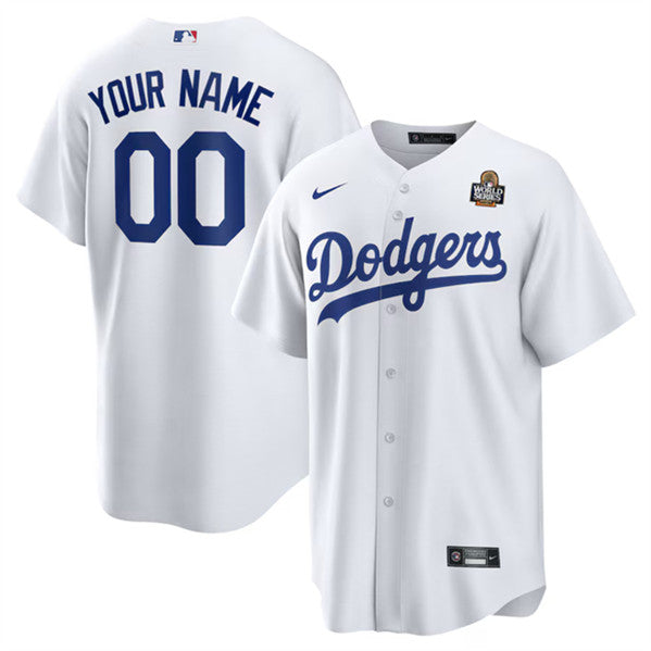 Custom Los Angeles Dodgers white jersey