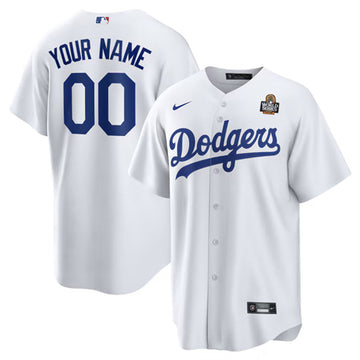 Custom Los Angeles Dodgers white jersey