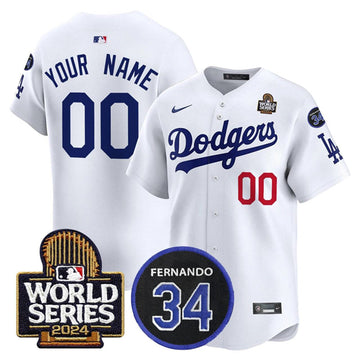 Custom Los Angeles Dodgers white jersey