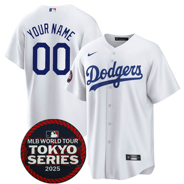 Custom Los Angeles Dodgers white Home jersey