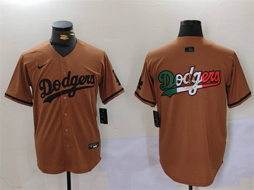 Team Big Logo Los Angeles Dodgers brown jersey