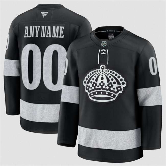 Custom Los Angeles Kings black Alternate jersey