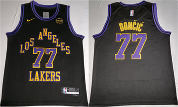 Luka Doncic Los Angeles Lakers black jersey