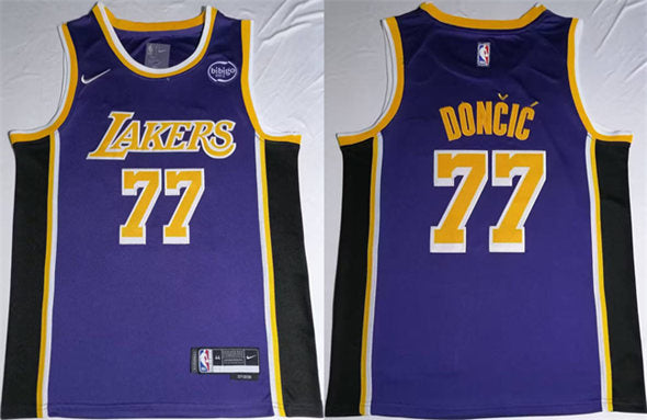 Luka Doncic Puple Los Angeles Lakers jersey