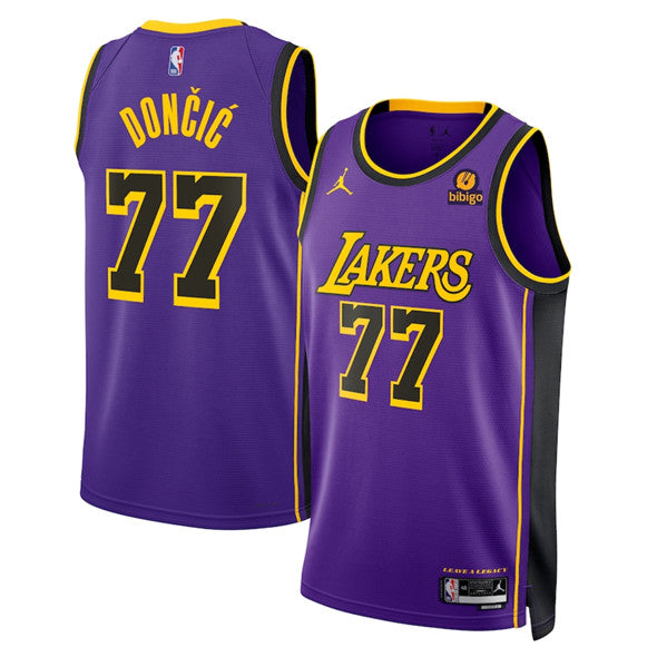 Luka Doncic Los Angeles Lakers purple jersey