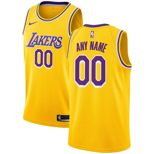 Custom Los Angeles Lakers gold jersey