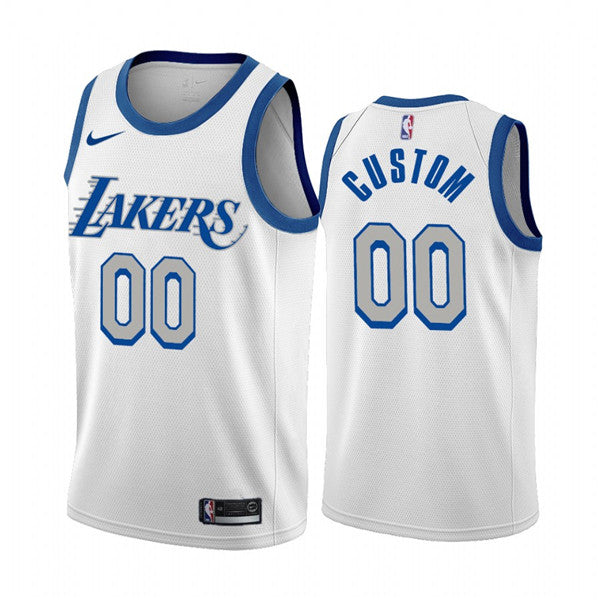 Custom Los Angeles Lakers white City Edition jersey
