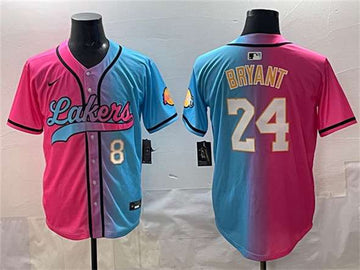 Los Angeles Lakers pink-blue jersey