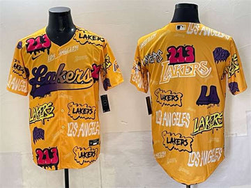 Team Big Logo Los Angeles Lakers yellow Limited jersey