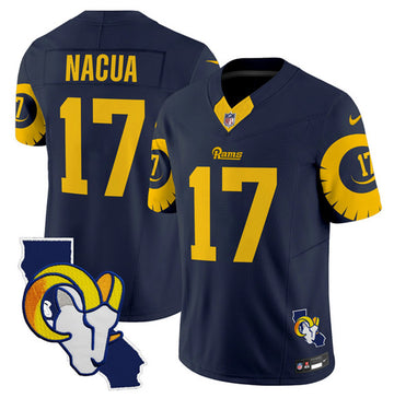 Puka Nacua Los Angeles Rams navy jersey