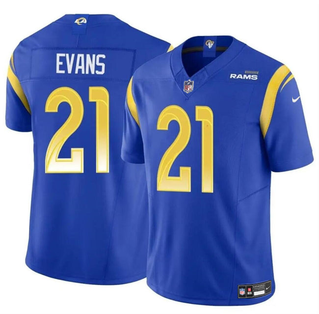 Zach Evans Los Angeles Rams blue jersey