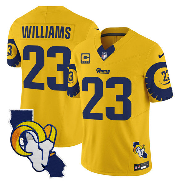 Kyren Williams Los Angeles Rams gold jersey
