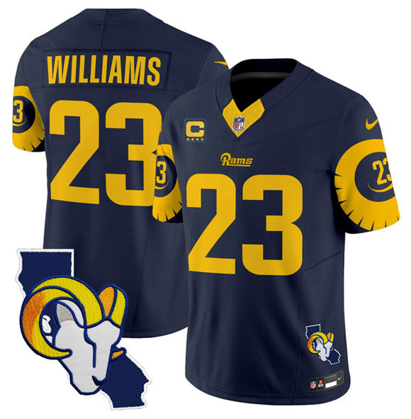 Kyren Williams Los Angeles Rams navy jersey