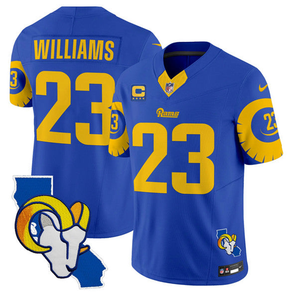 Kyren Williams Los Angeles Rams royal jersey