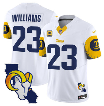 Kyren Williams Los Angeles Rams white jersey
