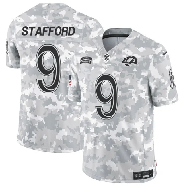 Matthew Stafford Arctic Los Angeles Rams camo Salute To Service jersey