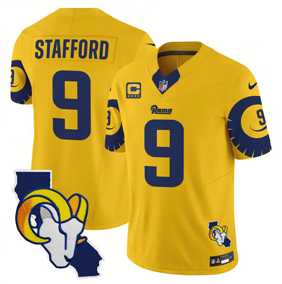 Matthew Stafford Los Angeles Rams gold jersey