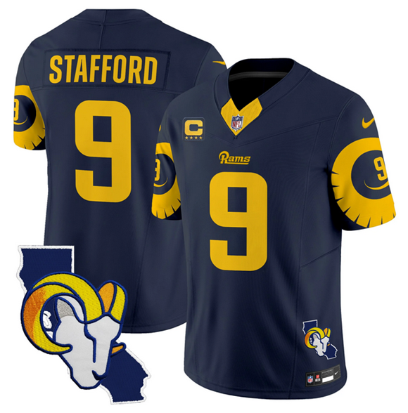 Matthew Stafford Los Angeles Rams navy jersey