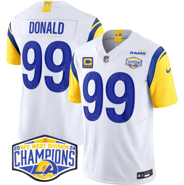 Aaron Donald Los Angeles Rams white jersey