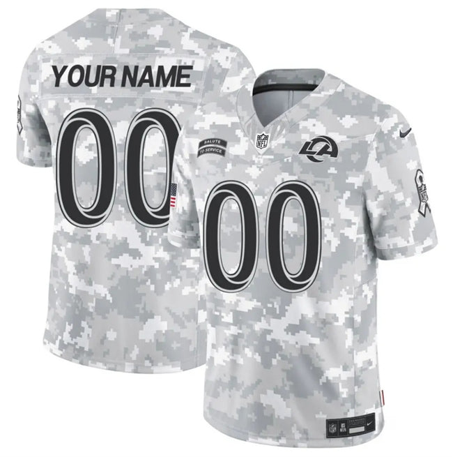 Custom Los Angeles Rams camo Salute To Service jersey