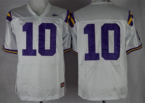 Anthony Jennings LSU Tigers white jersey