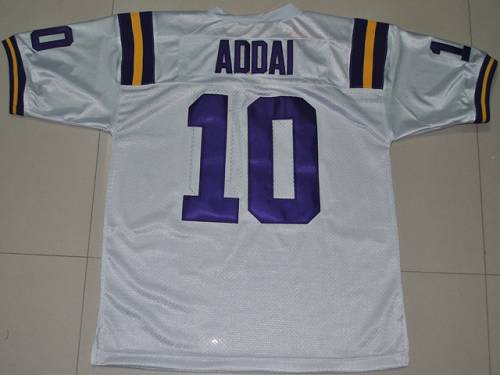 Joseph Addai LSU Tigers white jersey