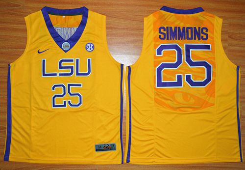 Ben Simmons LSU Tigers gold jersey