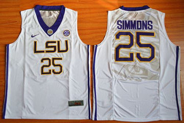 Ben Simmons LSU Tigers white jersey