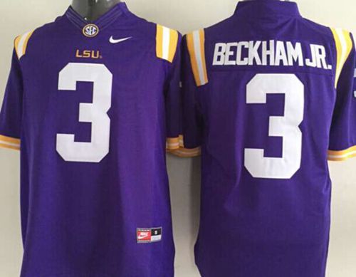 Odell Beckham Jr LSU Tigers purple jersey