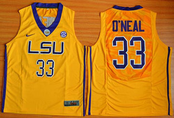 Shaquille O'Neal LSU Tigers gold jersey
