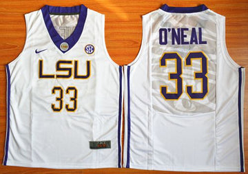Shaquille O'Neal LSU Tigers white jersey