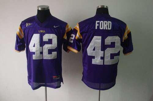Michael Ford LSU Tigers purple jersey