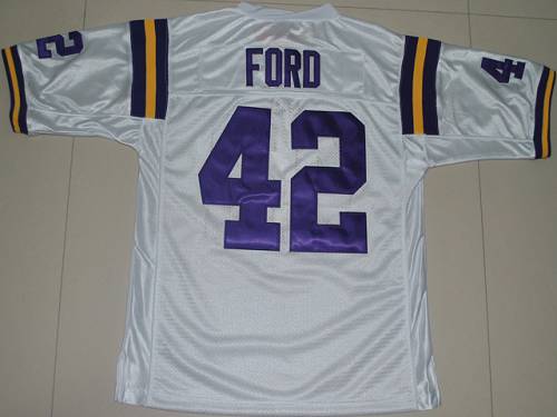 Michael Ford LSU Tigers white jersey
