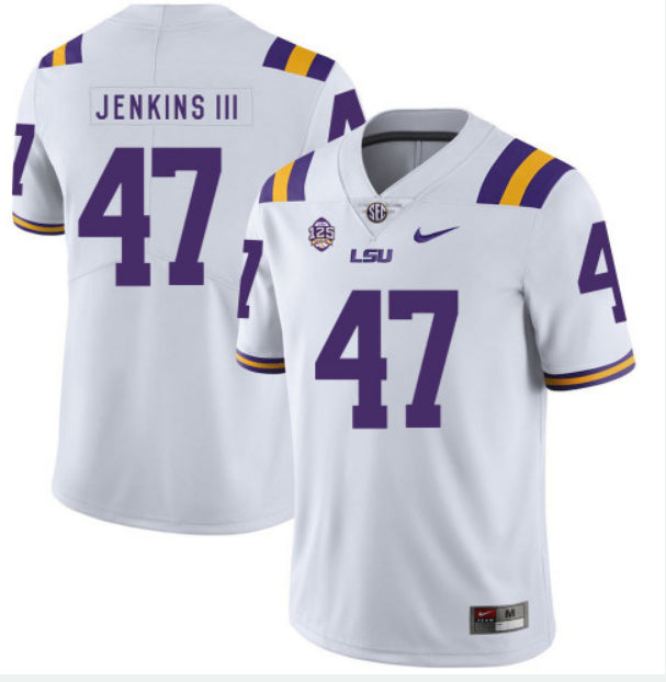 Nelson Jenkins LSU Tigers white jersey