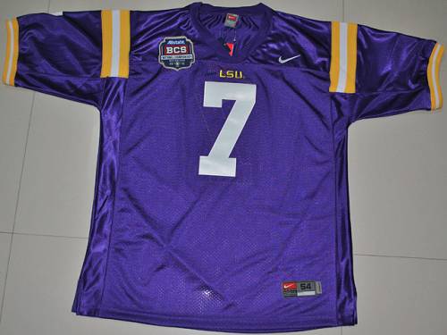 Tyrann Mathieu LSU Tigers purple jersey