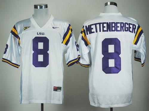 Zach Mettenberger LSU Tigers white jersey