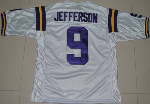 Jordan Jefferson LSU Tigers white jersey