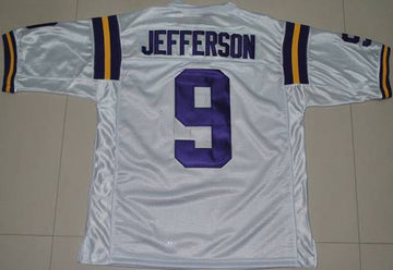 Jordan Jefferson LSU Tigers white jersey