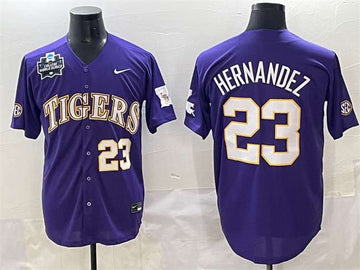 Luis Hernandez LSU Tigers purple jersey