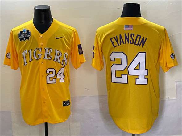 Anthony Eyanson LSU Tigers gold jersey