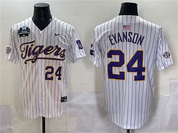 Anthony Eyanson LSU Tigers white jersey