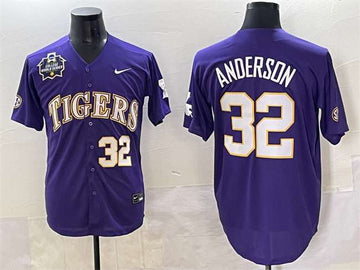 Kade Anderson LSU Tigers purple jersey