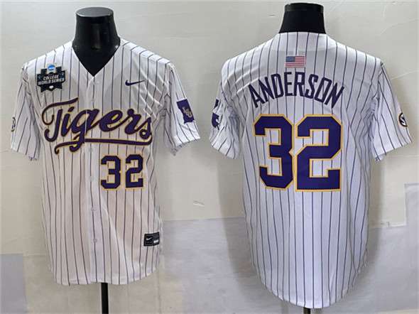 Kade Anderson LSU Tigers white jersey