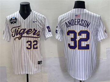 Kade Anderson LSU Tigers white jersey