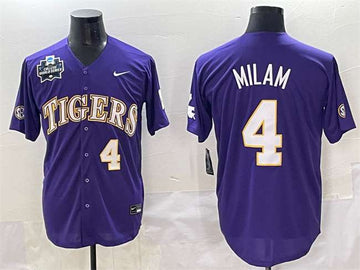 Steven Milam LSU Tigers purple jersey
