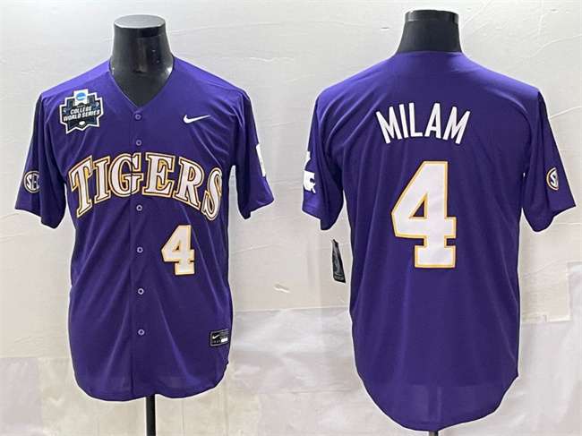 Steven Milam LSU Tigers purple jersey