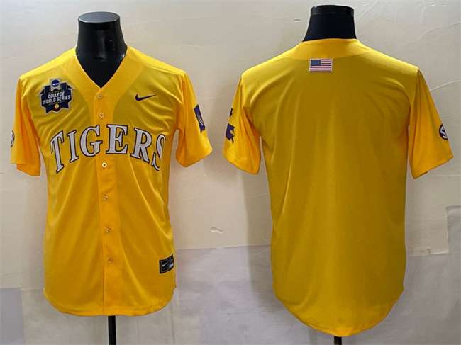 Custom LSU Tigers gold jersey