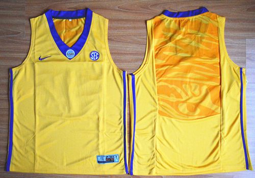 Custom LSU Tigers gold jersey